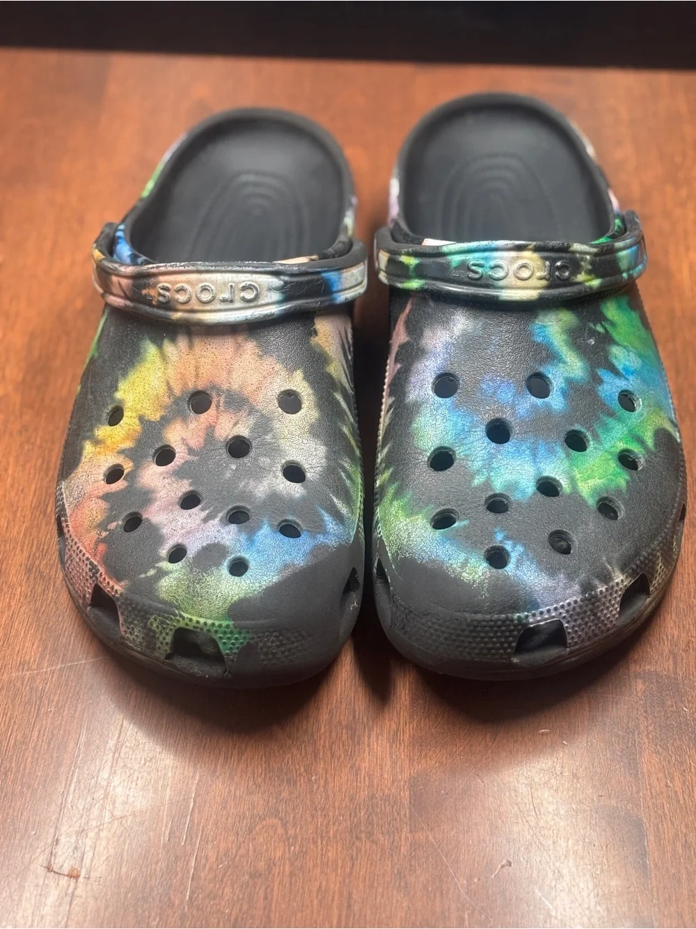 CROCS Tie-Dye Classic Clog - Black with Multi Colors